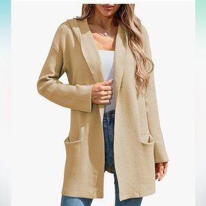 New Cakulo Hooded Cardigan Sweater with Pockets size L